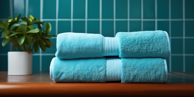 タオルを 1 枚収納できるタオル掛けのあるバスルーム