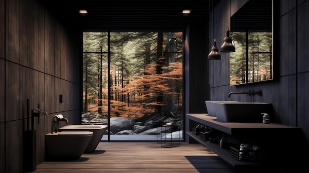 A bathroom with a tub and a sign that says quot natural spa quot