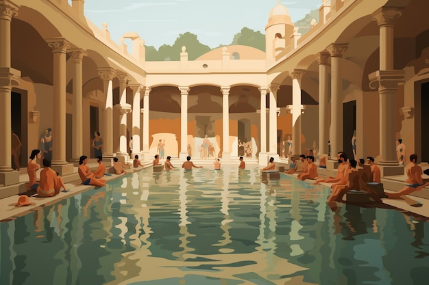 Photo baths of caracalla grand hub of roman relaxation exercise and societal gatherings