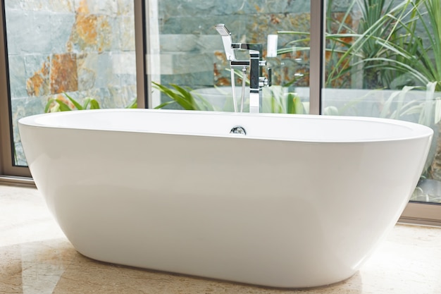 Photo bathtub in bathroom