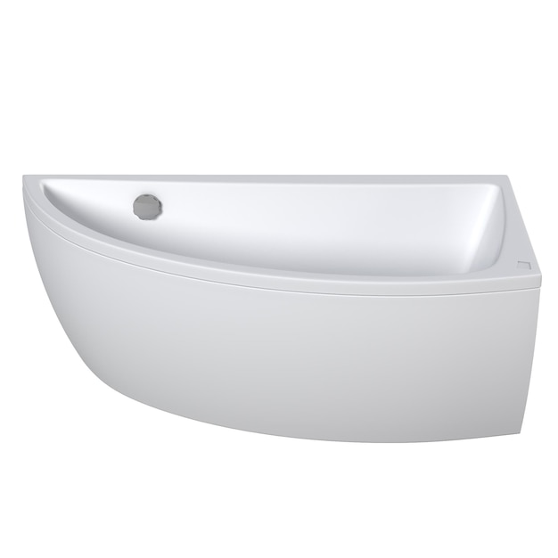 bathtub isolated on a white background 3D illustration and a CG render