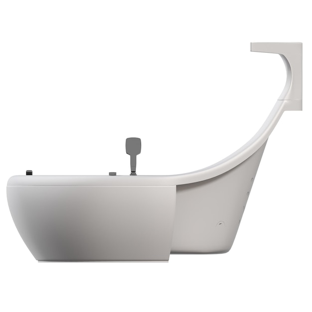 bathtub isolated on a white background 3D illustration and a CG render