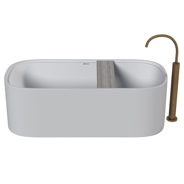 Foto vasca da bagno isolata su uno sfondo bianco illustrazione 3d e rendering cg