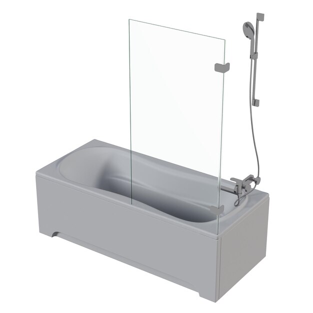 Photo bathtub isolated on a white background 3d illustration and a cg render