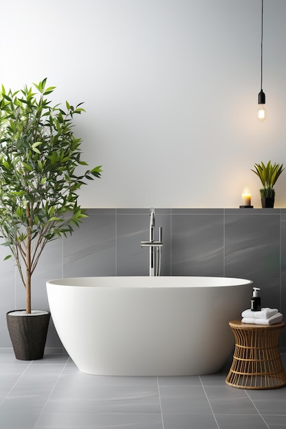 Bathtub in a Modern Bathroom