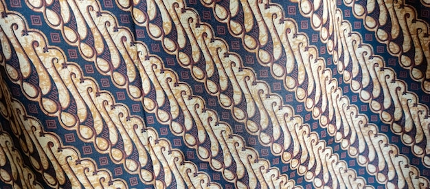 Batik doek kunst uit Indonesië Azië batik stof achtergrond close-up hoek schot