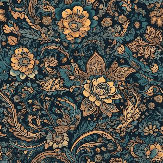 Batik traditional indonesian pattern design generative ai