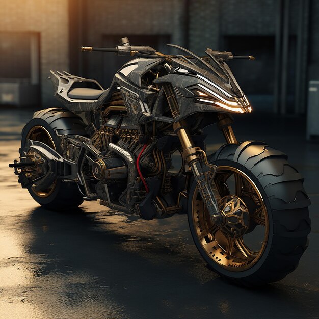 Batman 2d in the bike in the style of realistic hyperdetailed