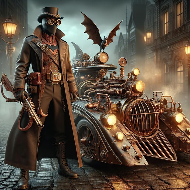 Batman in steampunk style