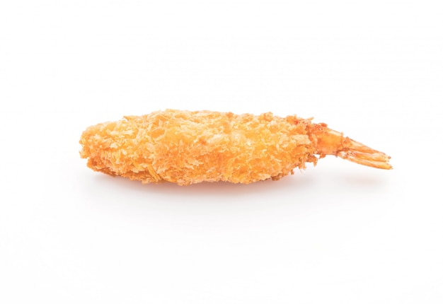  batter-fried prawns on white