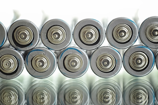 Batteries of different sizes. Caring for the environment. Disposal of used batteries. Zero waste.