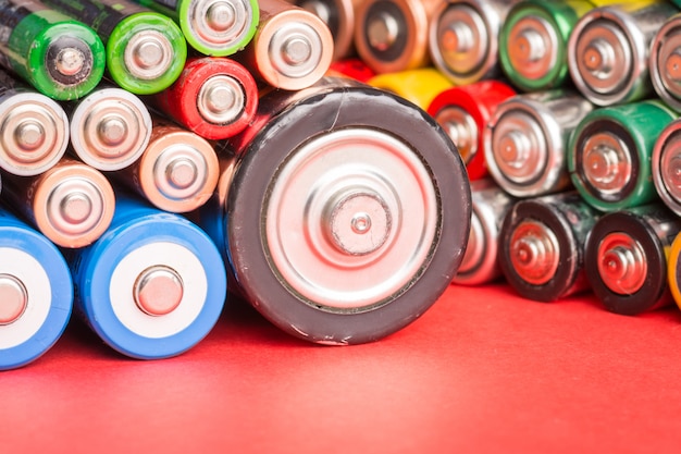 Batteries of different types and sizes