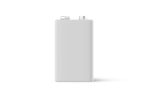 Batterij Afbeelding op Geïsoleerde Witte Achtergrond Batterij 3D Render Batterij Stock Foto's