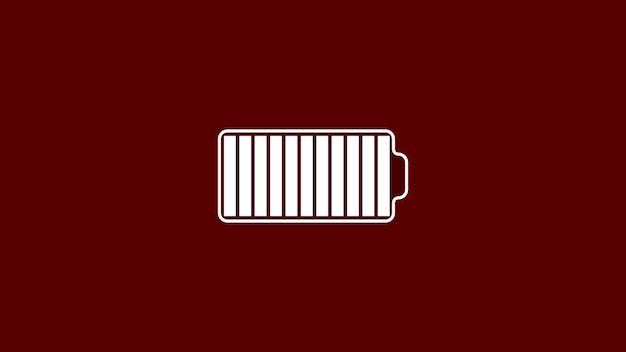 Battery charging icon on a colorful background