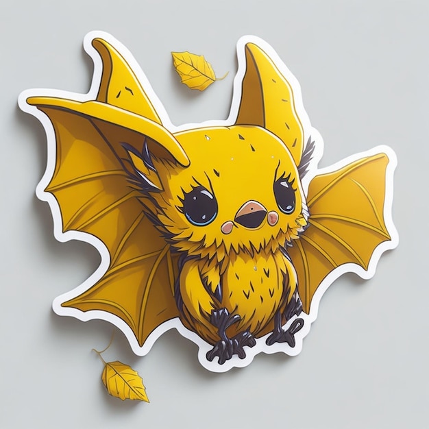 batthemed cut sticker design AI Generated