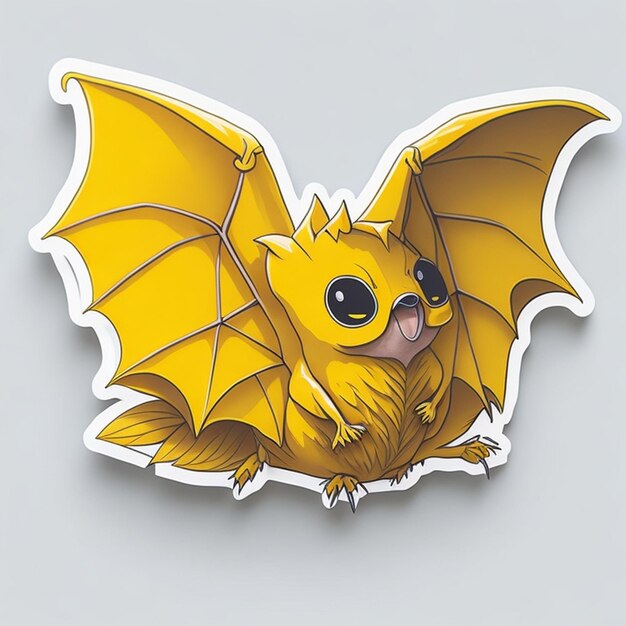 batthemed cut sticker design AI Generated