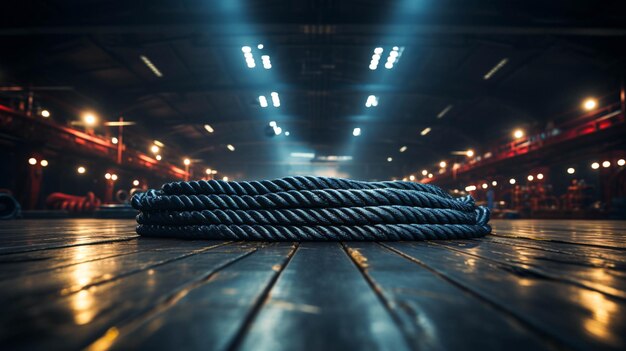 Photo battle rope anchor for gym