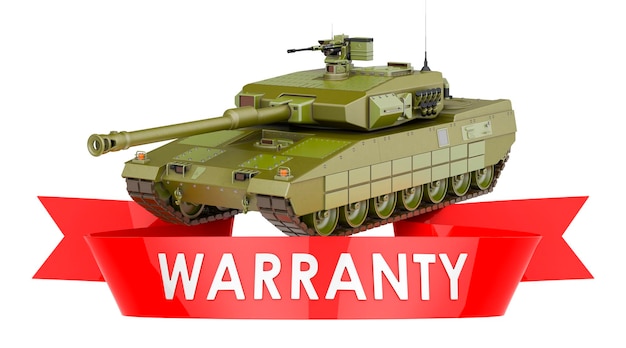 Battle tank warranty concept 3D rendering