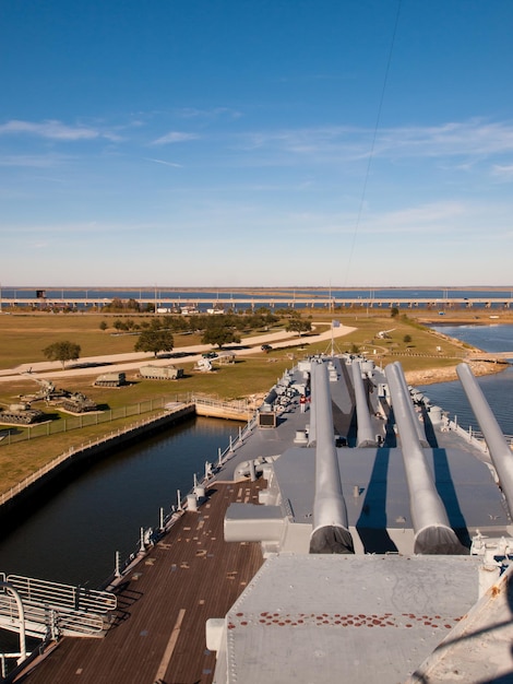 Battleship of US Navy at the museum in Mobile, AL.