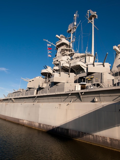 Battleship of US Navy at the museum in Mobile, AL.