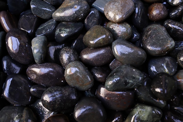 Batu hitam Sea stones for background