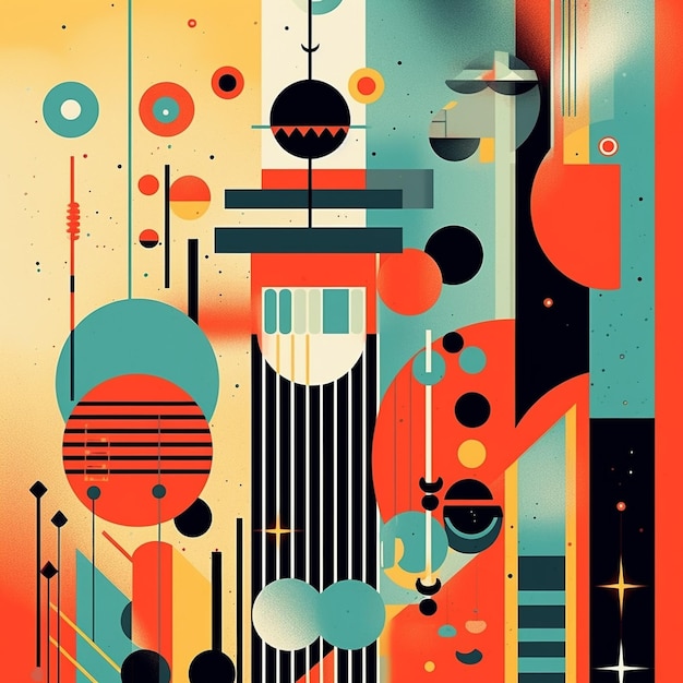 Bauhaus fusion captivating geometric artistry and abstract designs for modern visual delight