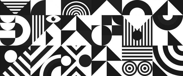 Photo bauhaus pattern minimal 20s geometric style with geometry figures and shapes circle triangle square human psychology and mental health concept illustration vector 10 eps