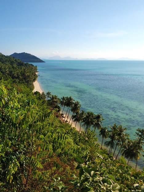 Bay of a tropical island. Rest by the ocean.