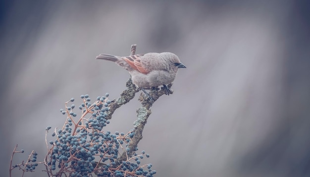 베이 날개 Cowbird La Pampa Province 파타고니아 아르헨티나