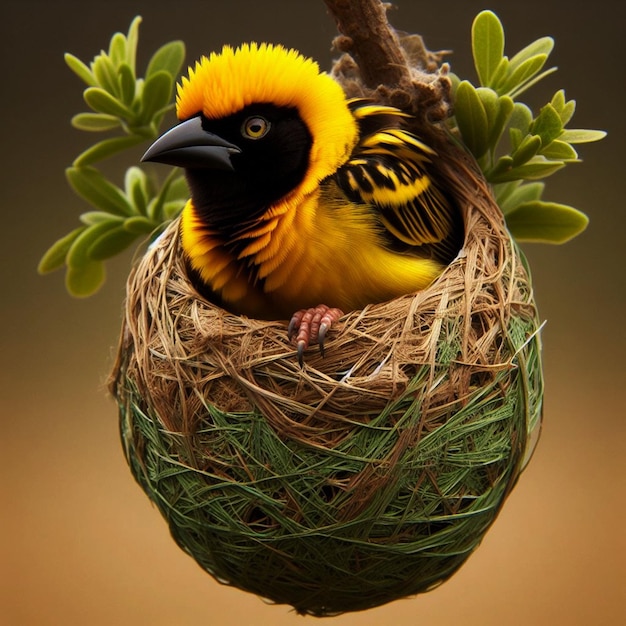 Baya Weaver Verbazingwekkende Indiase Weaver Vogel beschouwd als kunstzinnige nesten Meest