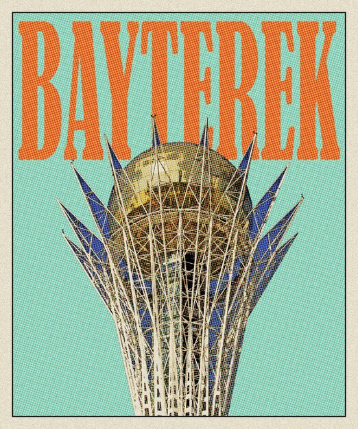 Foto bayterek retro reisposter