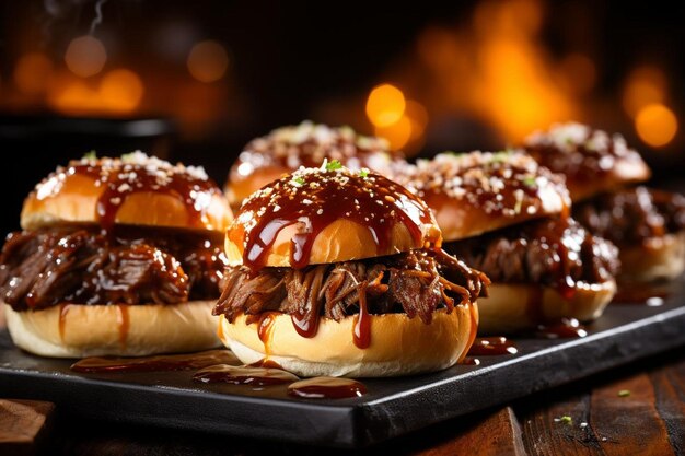 Foto bbq beef sliders beste bbq beeldfotografie