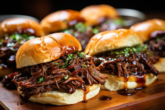 BBQ Beef Sliders beste BBQ beeldfotografie