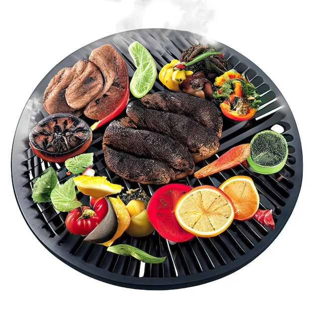 BBQ dish with meat and vegetables