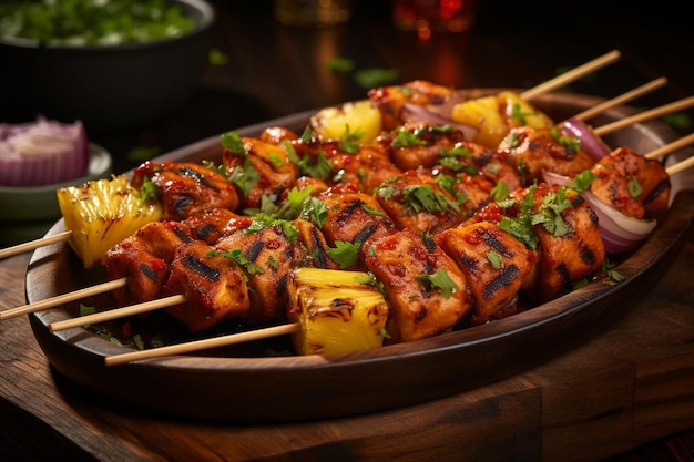 BBQ Kip en Ananas Skewers