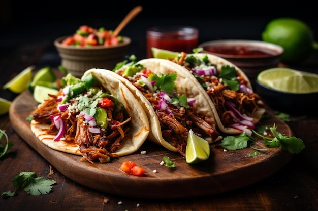 BBQ Pulled Pork Tacos ベスト BBQ イメージ フォトグラフィー