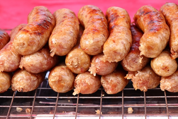BBQ sausages street food