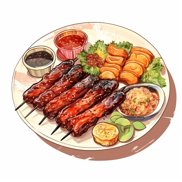 BBQ 세트 벡터에는 일반적으로 구운 음식부터 BBQ까지 다양한 바베큐 관련 그래픽이 포함되어 있습니다.