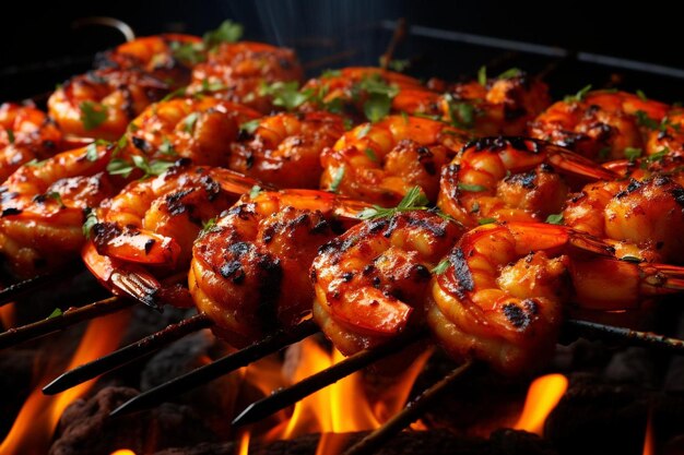 BBQ Shrimp and Sausage Skewers