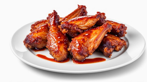 bbq wings isolated on white background