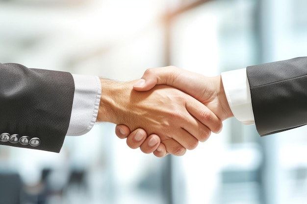 Photo bbusiness handshake businessman shaking hands in office