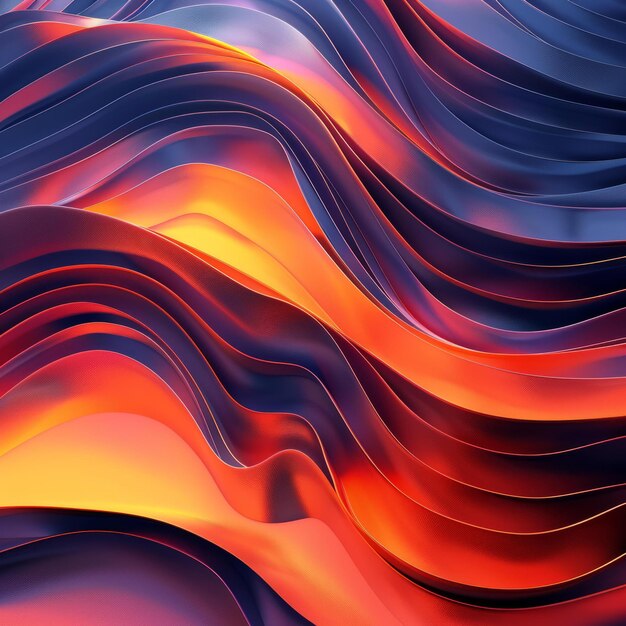 BColorful abstract waves background