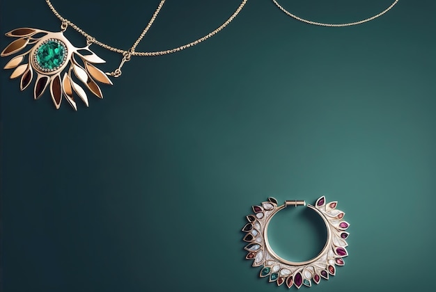 Be bold and beautiful with premium designer jewelry banner generative ai