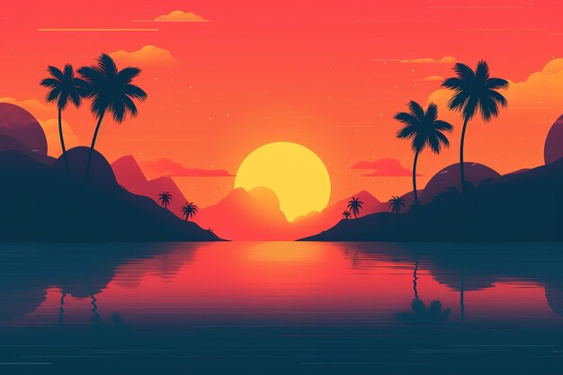 Beach background illustration