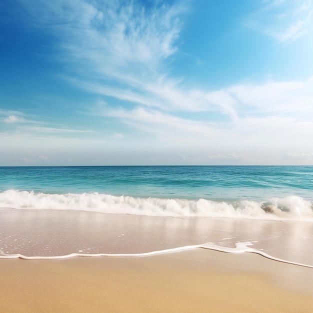 Photo beach background with white sand nature sea ocean