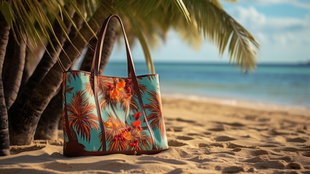 Photo beach bag illustration generated ai