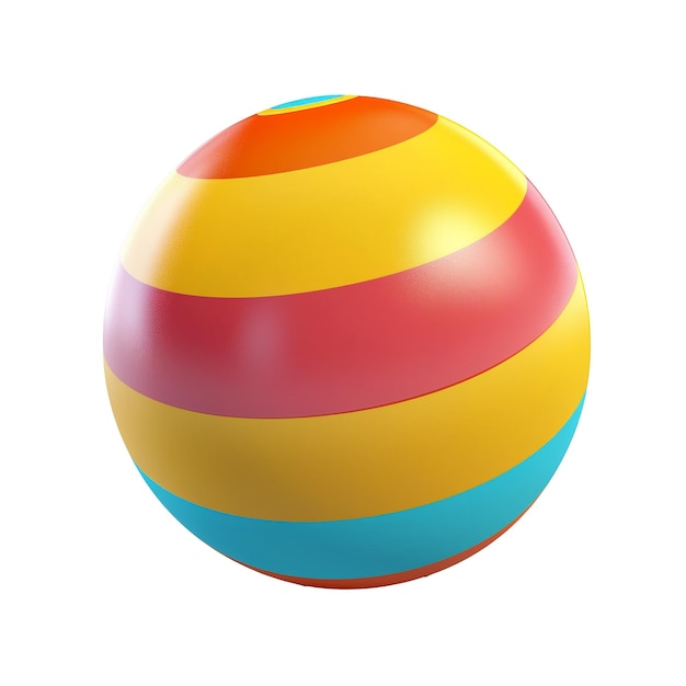 Photo beach ball isolated generative ai