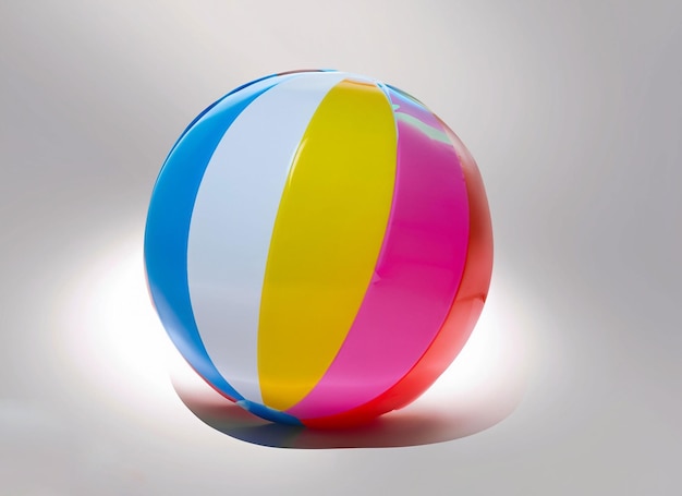 Beach ball isolated on a white background generative ai