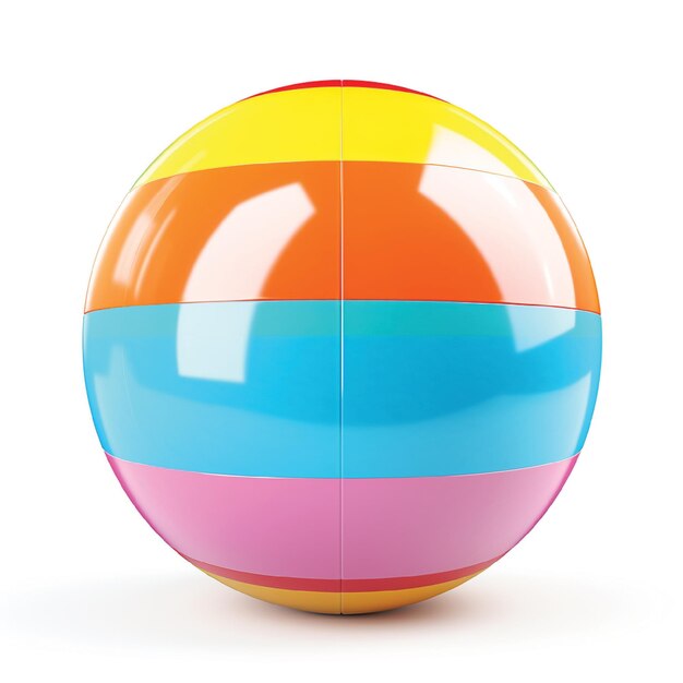 Beach ball isolated with a white background