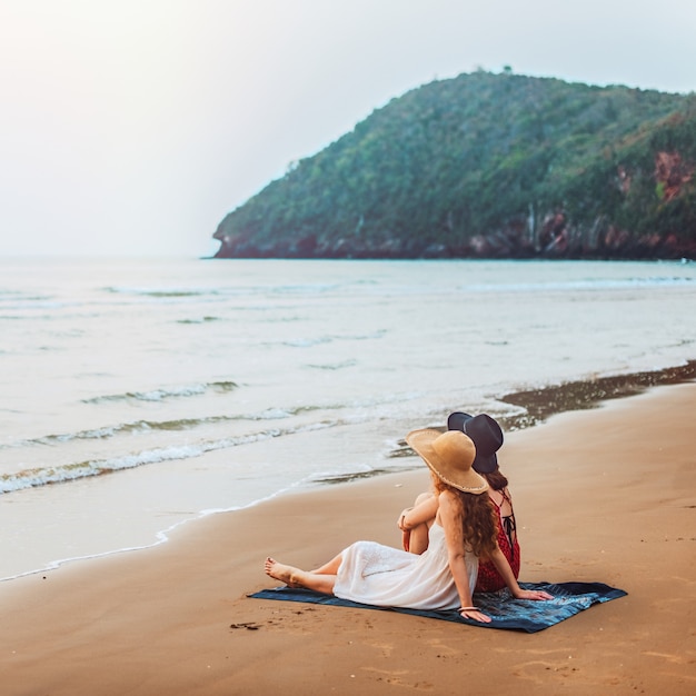 Beach Beauty Casual Energy Friendship Concept